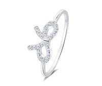 Charming Bow Silver Ring NSR-4320